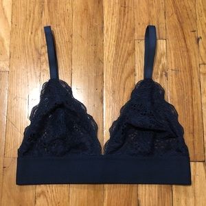 Long-Lined Lace Bralette Small